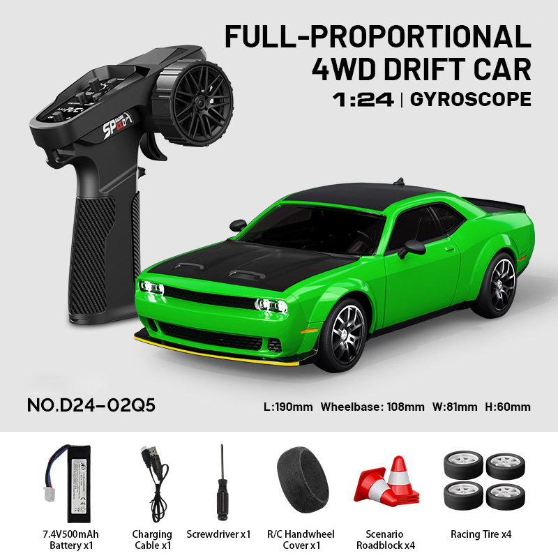 D24-02Q5, 1/24 RC Drift Car – 4WD Full-Proportional , Gyroscope, 24-25km/h, Gift Box D24-02Q5, 1/24 RC Drift Car – 4WD Full-Proportional , Gyroscope, 24-25km/h, Gift Box