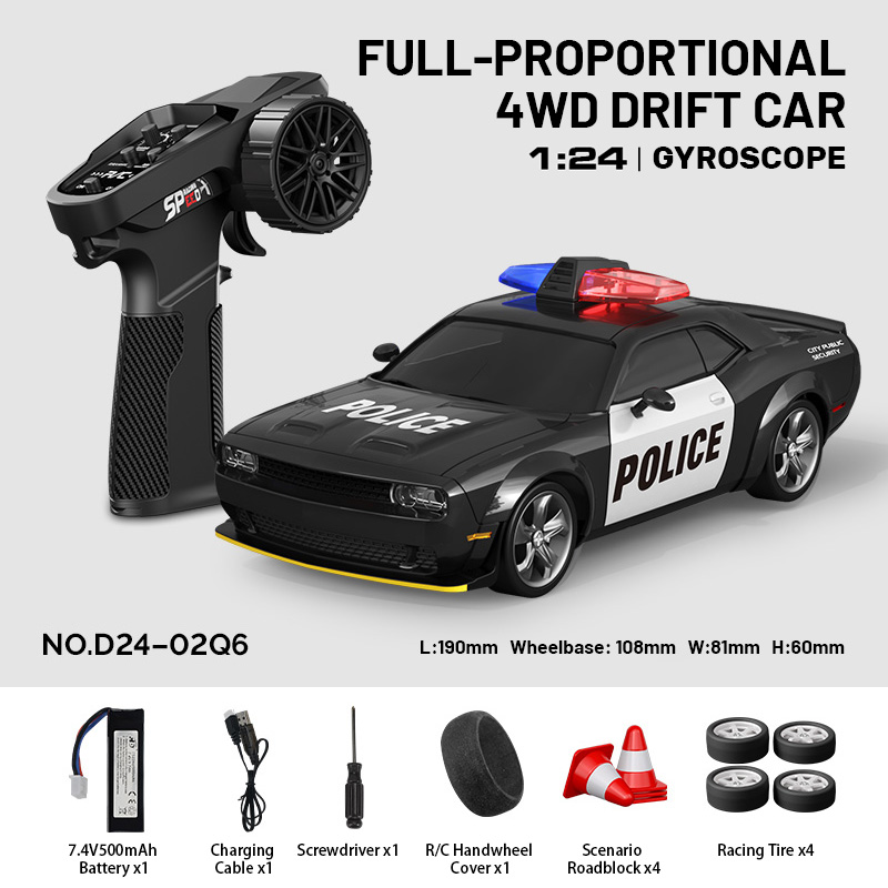 D24-02Q6, 1/24 RC Drift Car – 4WD Full-Proportional , Gyroscope, 24-25km/h, Gift Box D24-02Q6, 1/24 RC Drift Car – 4WD Full-Proportional , Gyroscope, 24-25km/h, Gift Box