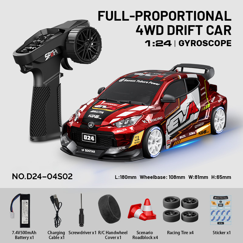 HSTAR D24-04S2 | 1/24 RC Drift Car | 4WD | Gyroscope | 24-25km/h | Gift Box HSTAR D24-04S2 | 1/24 RC Drift Car | 4WD | Gyroscope | 24-25km/h | Gift Box