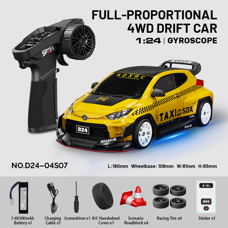 HSTAR D24-04S7 | 1/24 RC Drift Car | 4WD | Gyroscope | 24-25km/h | Gift Box HSTAR D24-04S7 | 1/24 RC Drift Car | 4WD | Gyroscope | 24-25km/h | Gift Box